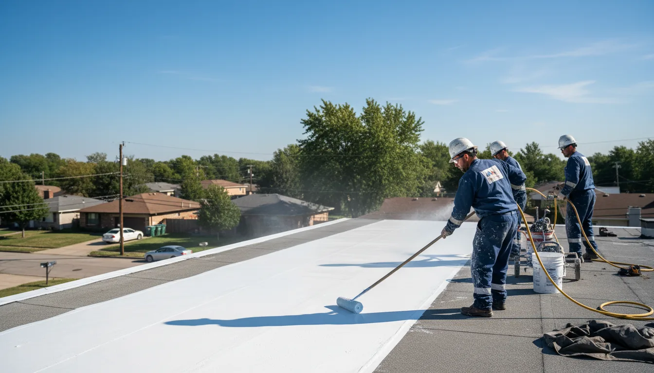Commercial roof coating in Louisville, MS near me